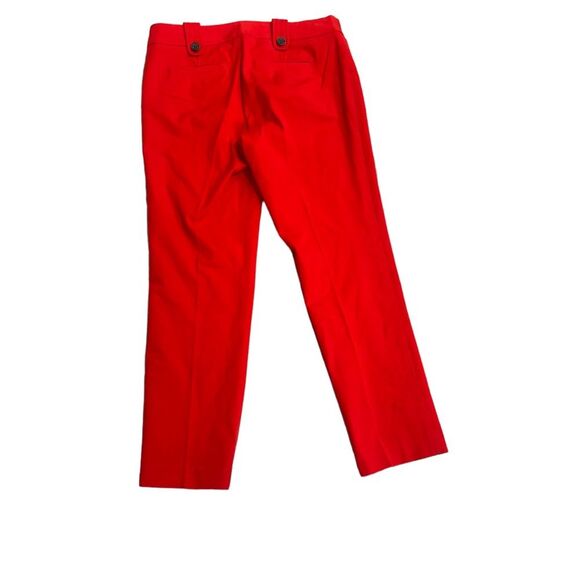 Banana Republic Martin Fit Preppy Dress Pants Orange Red Straight Leg Womans 4 - Picture 2 of 7